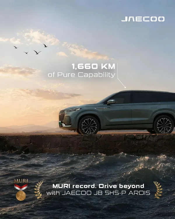 JAECOO J8 ARDIS SHS — Pemegang rekor MURI 1.660 KM